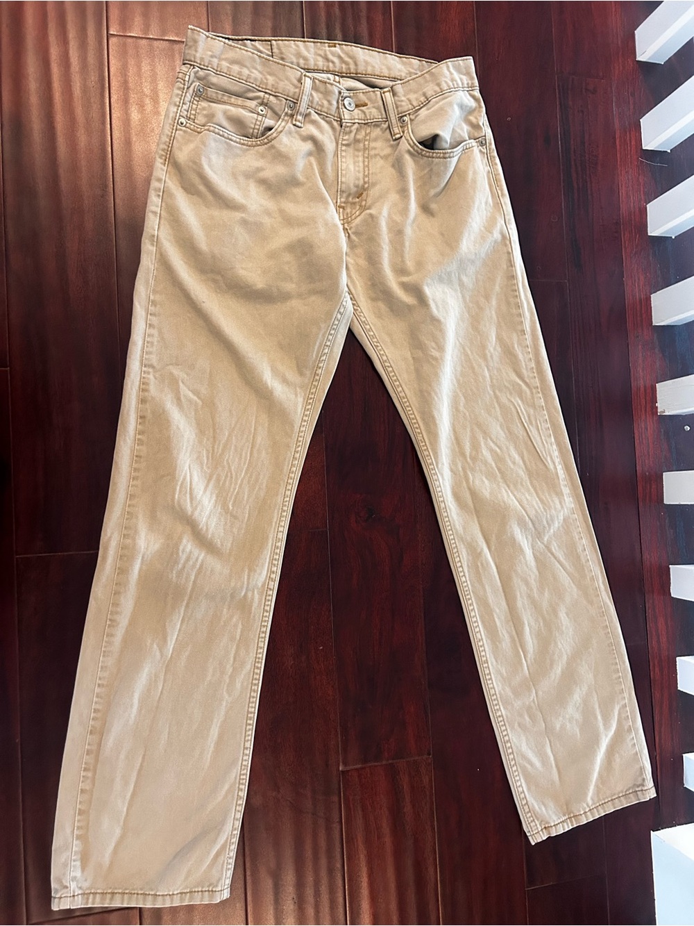 Levi's 514 Straight Jeans - Tan with Black Patch